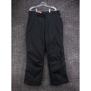 Free Country Ski Snow Pants Mens XL Black Elastic Waist Lined Soft Shell NWT
